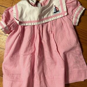 Baby girl 12 month cotton sailor style dress.